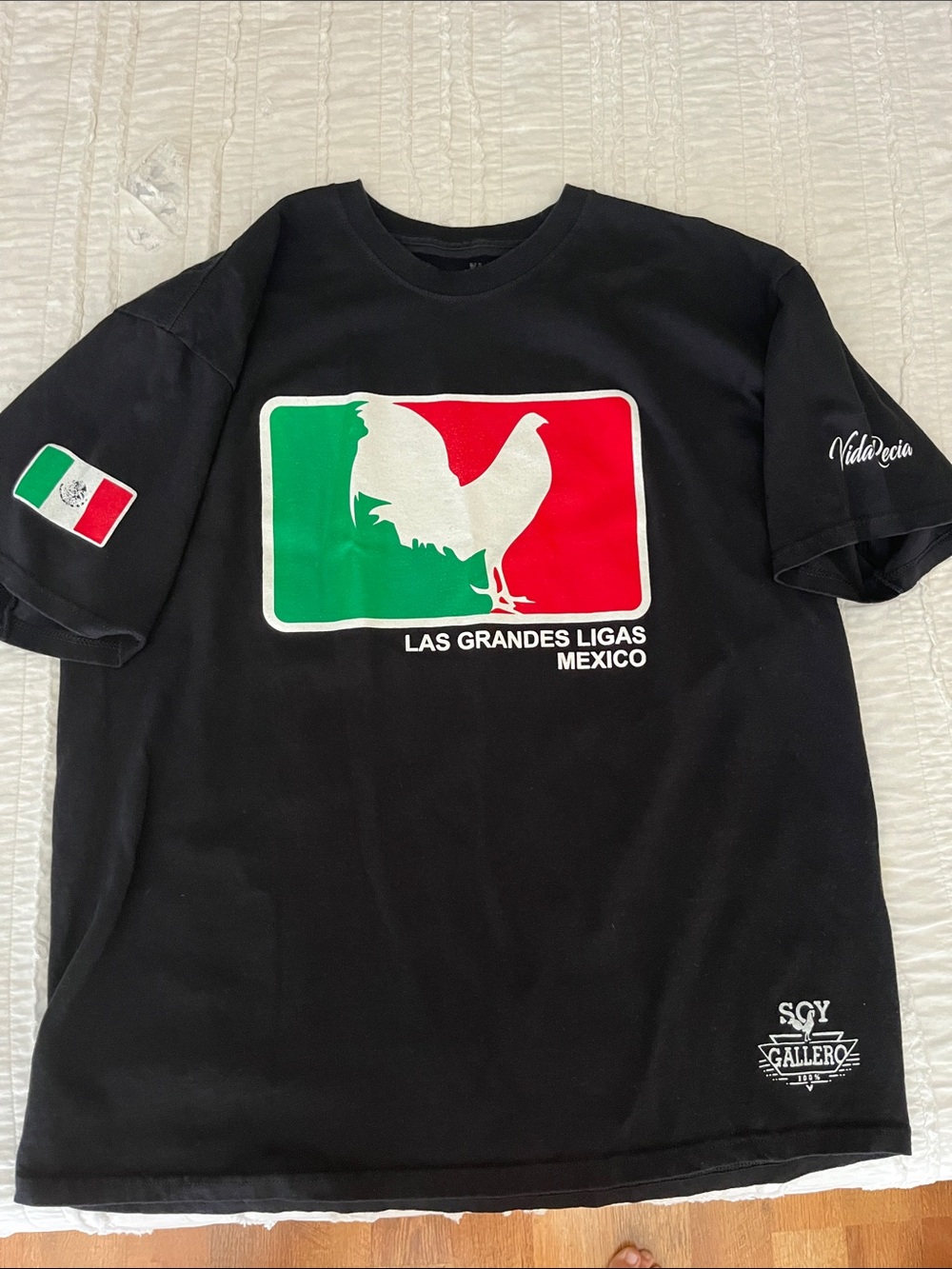 'Las Grandes Ligas Mexico' Black Graphic Tee